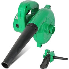 Fishtec Electric Mini Leaf Blower – Convertible into Leaf Vacuum with Collection Bag – Cable Length 2 m – 500 W – 40 cm – Green