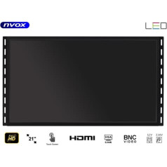 Nvox Skārienekrāna atvērta rāmja led 21cali vga hdmi usb bnc 12v 230v