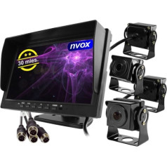 Nvox 10-дюймовый автомобильный ЖК-монитор ahd с функцией заднего хода и мониторинга с поддержкой до 4 камер 12v 24v