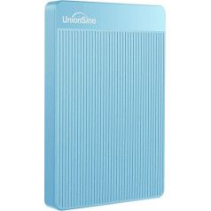 UnionSine 500 GB ārējais cietais disks īpaši plāns pārnēsājams 2,5 collu USB 3.0 SATA cietā diska krātuve personālajam datoram Mac galddators klēpjdators Wii U Xbox PS4 (zils) HD2510