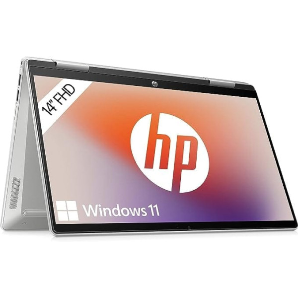 HP Pavilion x360 klēpjdators | 14 collu FHD skārienjutīgs displejs | Intel Core i3-1315U | 8 GB DDR4 RAM | 512 GB SSD | Intel UHD grafikas | Windows 11 Home | QWERTZ tastatūra | Sudrabs