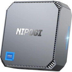 NiPoGi AK2 PLUS Mini dators, 12. paaudzes Intel Alder Lake-N100 (līdz 3,4 GHz), 16 GB RAM 512 GB M.2 SSD mini dators Windows 11 Pro ar 4K Dual Display/2x HDMI/WiFi 5/BT 4.2/Gigabit Eth. ernet priekš Zu. Mājas ofiss