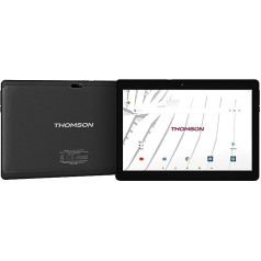 Thomson 10 collu Teo Android 11 Tablet/Quad CORE/A100/ 2GB, W126753151 (/ Quad CORE/A100/ 2GB RAM + 32GB ROM / 800 x 1280 IPS Screen/0.3+2mp Plastic), melna kamera/400.0mp.