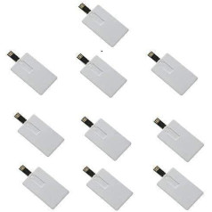 10 x 8GB USB Flash Drive Memory Stick Credit Card Design White 4GB