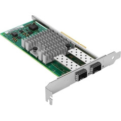 Euqvos 10gbe tīkla karte Intel X520-DA2/X520-SR2-82599ES mikroshēmai, 10Gbit PCI Express 2.0 X8 ports, zema profila divi SFP+ porti, 10 gigabitu tīkla adapteris (NIC)