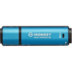 Kingston IronKey Vault Privacy 50 FIPS 197 sertificēts un XTS-AES 256 bitu šifrēts USB zibatmiņas disks privātumam — IKVP50/32GB