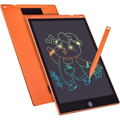 Colourful LCD Writing Board 12 Inch LCD Writing Tablet Electronic Tablet Graphic Tablet Digital Drawing Pad Children's Toy for 3-12 Years Old Girls (Orange)