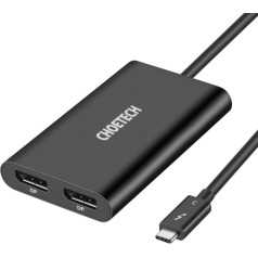 Adaptera sadalītājs USB Type C Thunderbolt 3 melns