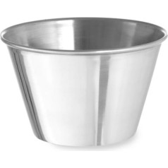 Ramekin bļoda nerūsējošā tērauda mērces trauks, dia. 93 mm 12 gab., 230 ml - Hendi 400050