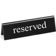 Divpusēja informācijas plāksnīte RESERVED RESERVED plexiglass EN - Hendi 663462