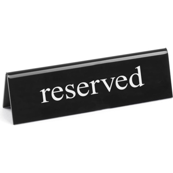 Divpusēja informācijas plāksnīte RESERVED RESERVED plexiglass EN - Hendi 663462