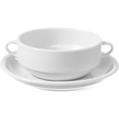 Porcelāna zupas bļoda baltā OPTIMA 380ml komplektā 12 - Hendi 770924