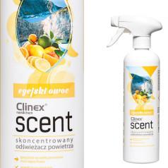 Koncentrēts gaisa atsvaidzinātājs, kas izsmidzināts uz CLINEX Scent virsmas - Aegean Fruit 500ml