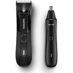 MANSCAPED™ The Perfect Duo 4.0 включает в себя водонепроницаемый электрический триммер для стрижки волос в паху Lawn Mower™ 4.0 и триммер для стрижки волос в
