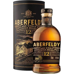 Aberfeldy 12 Jahre alter Highland Scotch Single Malt Whisky in edler Geschenkbox, im Eichenfass gereift, Noten von Honig, Früchten, Gewürzen, Vanille & ein Hauch Rauch, 40% Vol., 70 cl/700 ml