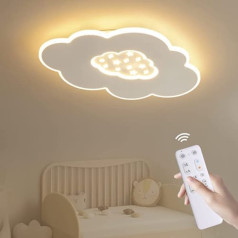 LED griestu lampa bērnu istabai, 40 cm mākoņu lampa griestu gaisma regulējama ar tālvadības pulti 3000 K - 6000 K 24 W bērnu lampa Moderna mākoņa griestu lampa bērnu istabai Baby Room Guļamistaba Dzīvojamā istaba