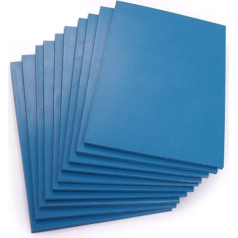 Essential Arts Double Sided Blue Polymer Blocks 150x200mm 10 Pack 3.2mm Super Soft Printing Sheets for Easy Lino Carving, Arts and Crafts 15x20cm 10 Pack