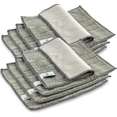 ELEXACLEAN Washable Microfiber Dish Cloths Set 24 x 20 cm Grey