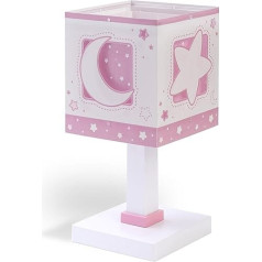 Dalber bērnu galda lampa gultas lampa Moon un Stars MoonLight Pink