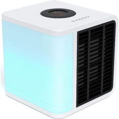 Evapolar evaLight Plus gaisa dzesētājs un mitrinātājs. Pārnēsājams dzesēšanas ventilators ar pilna spektra LED fona apgaismojumu. Kluss, ērti lietojams, stilīgs, efektīvs - melns, EV-1500