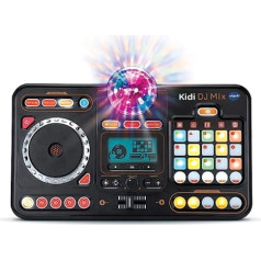 VTech Kidi DJ Mix, 10-in-1 dīdžeju mikseris ar palaišanas paneli, skriešanas ratu un daudziem efektiem mūzikas rediģēšanai, bērniem vecumā no 6 līdz 12 gadiem