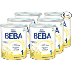 Nestlé BEBA 1 Anfangsmilch, Anfangsnahrung von Geburt an, 6er Pack (6 x 800 g)