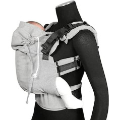 Didymos DidyFix Baby Carrier - Fullbuckle Carrying Aid in Silver - for Newborns from Birth from 50-86 cm - Ergonomic Sitting Posture - Abdominal Carrier - Hip Carrier - Back Carrier