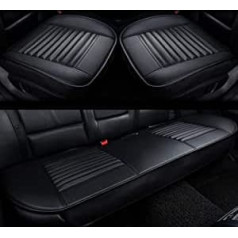 HONCENMAX Auto sēdekļu spilveni Universālie auto sēdekļu pārvalki - bambusa kokogles PU āda - [bez atzveltnes] 2+1 priekšējie un aizmugurējie sēdekļu pārvalki