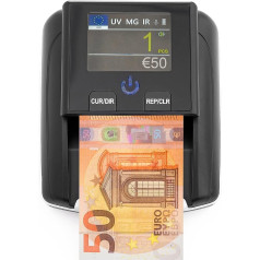 ‎Zenacasa Banknošu pārbaudītājs un naudas skaitīšanas aparāts Banknotes 2 in-1 — ievietojiet atsevišķi — banknošu pārbaudītājs Viltotas naudas noteikšana ar UV/MG/IR viltus eiro, mārciņu, dolāru banknotes, mobilā skenera pārbau