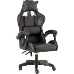 Baroni Home Gaming Chair, Ergonomic Office Chair with Adjustable Backrest, Headrest and Lumbar Support - Black