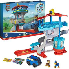 Paw Patrol PAW patruļa. 10. gadadiena, skatu tornis, galvenās mītnes rotaļu komplekts ar 1 Chase bāzes transportlīdzekli, 2 Chase figūriņas un piederumi, piemērots vecumā no 3 gadiem