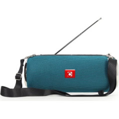 Gembird portatīvais Bluetooth skaļrunis spk-bt-17-g fm-radio, iebūvēts mikrofons, zaļa krāsa, usb, aux, microsd