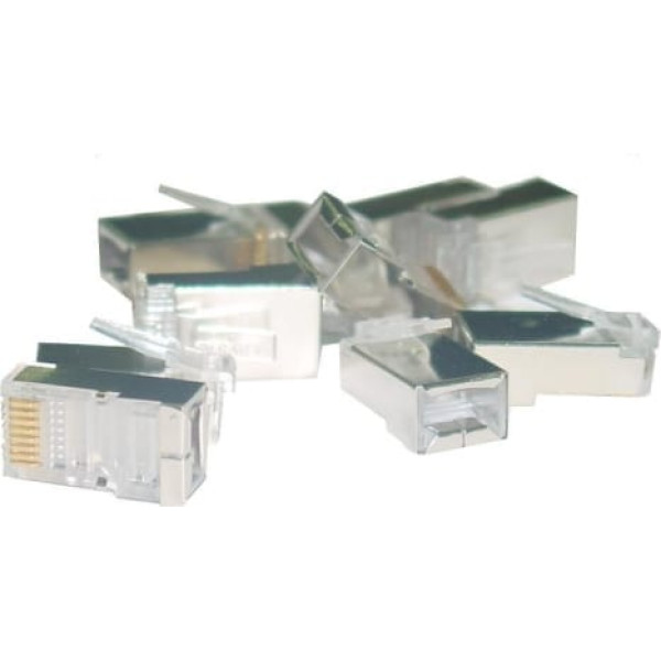 Assmann Ekranēts RJ45 spraudnis cat.6 universāls vads / savīti 8p8c 100gab