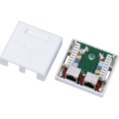 Alantec Surface mounted stp cat.5e 2xrj45 socket