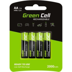 Green Cell uzlādējamās baterijas 4x AA R6 2000mah