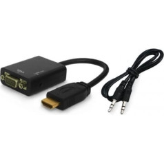 Savio cl-23 adapteris (hdmi m - d-sub (vga) f; 0,20 m; melns)