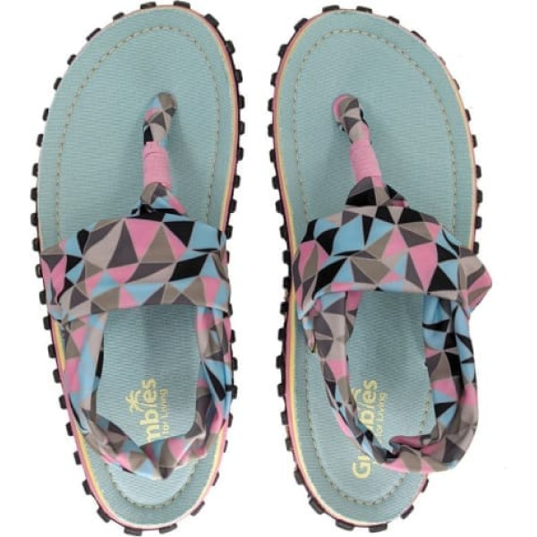 Gumbies Slingback Flip Flops W G-SB-WN-GEOM / 36