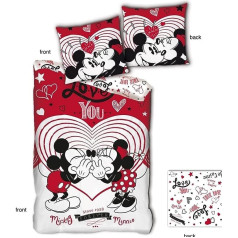 Mickey Mouse Minnie Mouse gultas veļa Love Heart