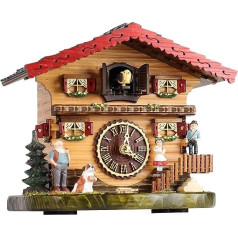 Black Forest Cuckoo Clock Wooden Izmanto ar baterijām darbināmus kvarca pulksteņus Park EBLE Trenkle galda pulkstenis ar dzeguzes un mūzikas muzikālo mehānismu – Piedāvājums 18 cm 487 QM