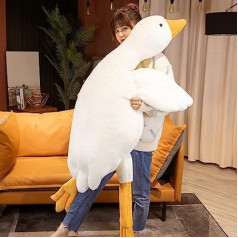50-160 cm Giant Goose Plush Toys Large Duck Doll Soft Cuddly Toy Sleeping Pillow for Children and Girls (160 cm)