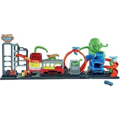 Hot Wheels HBY96 - City Colour Reveal Ultimate Car Wash Play Set with Water Tanks and 1 Colour Changing Vehicle, Toy Car Race Track for Children Ages 4 to 8 Years