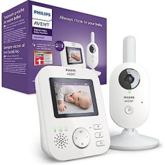 Philips AVENT SCD833/26 Video Baby Monitor with Camera, Day and Night Vision, High Range, Eco Mode, with FHSS Technology, 10 Hours Battery Life, White