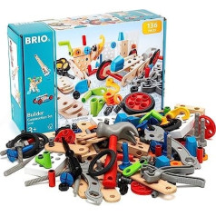 BRIO Builder 34587 Box 136 gabali — radoša celtniecības rotaļlieta no Zviedrijas — ideāla ieeja būvniecības un amatniecības pasaulē — bērniem no 3 gadiem