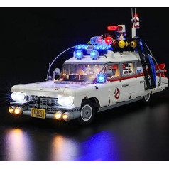 BRIKSMAX LED apgaismojuma komplekts priekš Lego Creator Ghostbusters™ ECTO-1 — saderīgs ar Lego 10274 celtniecības bloku modeli — bez Lego komplekta