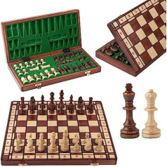 Master of Chess Jupiter 42 cm Unique Wooden Chess Game Weighted Parts and Large Chess Board for Children for Adults