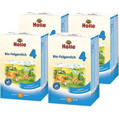 Holle Organic Folge 4, no 12 mēnešiem, 4 iepakojums (4 x 600 g)