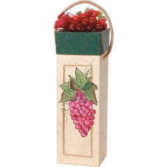 'Paper Mache Square Wine Box 4.25x12.25 