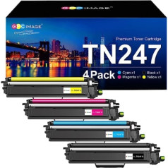 GPC IMAGE TN-243 TN-247 Compatible with Brother TN-243cmyk TN247 for Toner Brother MFC l3750cdw for MFC-L3770CDW DCP-L3550CDW DCP-L3510CDW HL-L3230CW HL-L3210CW (Black, Cyan) Yellow. Magenta)