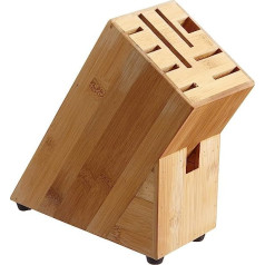 Zeller Knife Block 22x9x22 cm Out of Bamboo, Multi-Colour, 22 x 9 x 22 cm