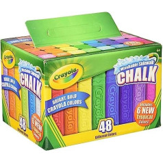 Crayola mazgājams ietvju krīts, iepakojumā 48